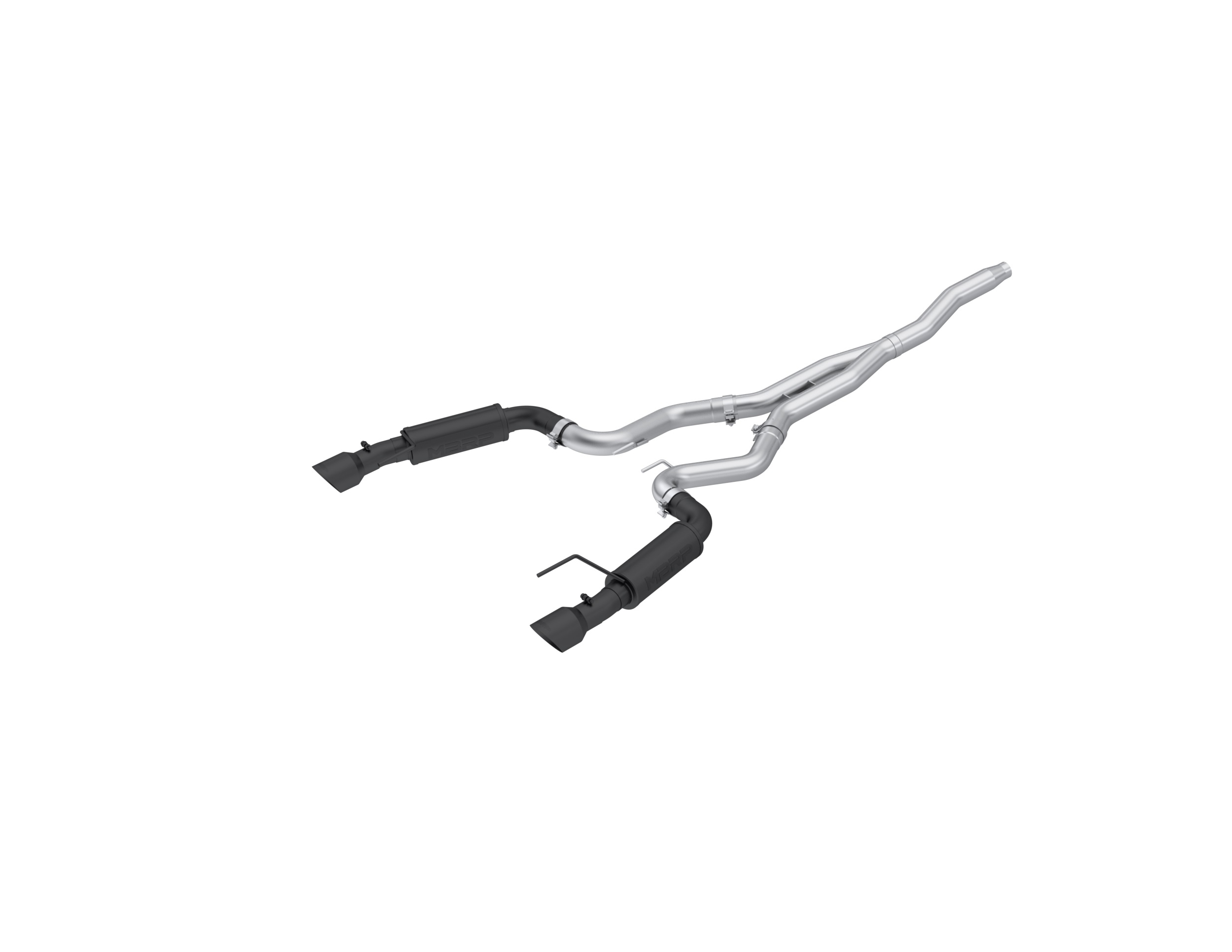 MBRP S7275BLK - 3 Inch Cat Back Exhaust System Dual Split Rear For 15-Up Ford Mustang 2.3 EcoBoost Race Version 4.5 Inch Tips Black