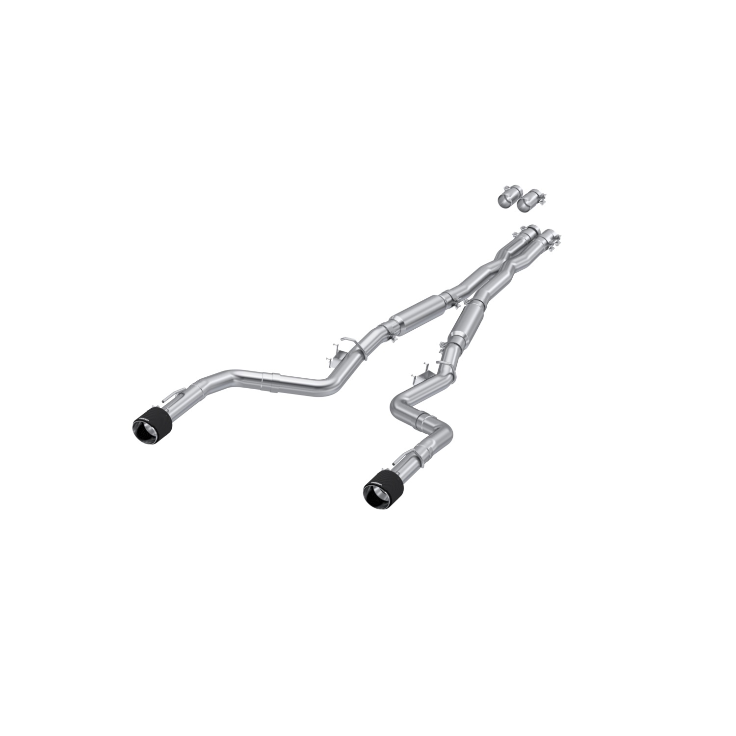 MBRP S71173CF - T304 Stainless Steel 3.0 Inch Cat-Back Dual Rear Street Profile with Dual Carbon Fiber Tips 15-23 Dodge Charger