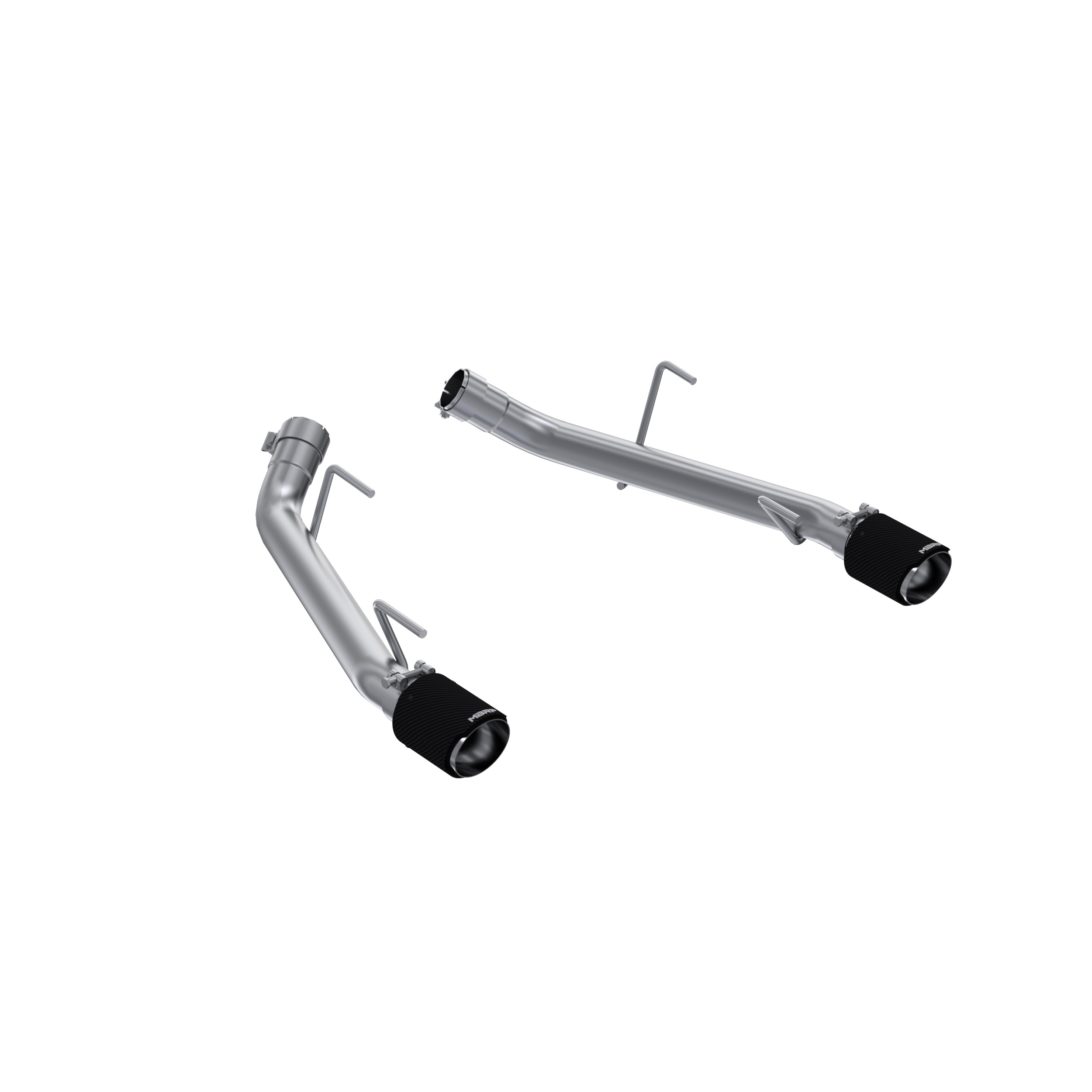 MBRP S72023CF - 2005-2010 Ford Mustang GT 4.6L/ 2007-2010 Ford Mustang GT500 5.4L, T304 Stainless Steel 2.5 Inch Axle-Back with Carbon Fiber Tips, Race Version
