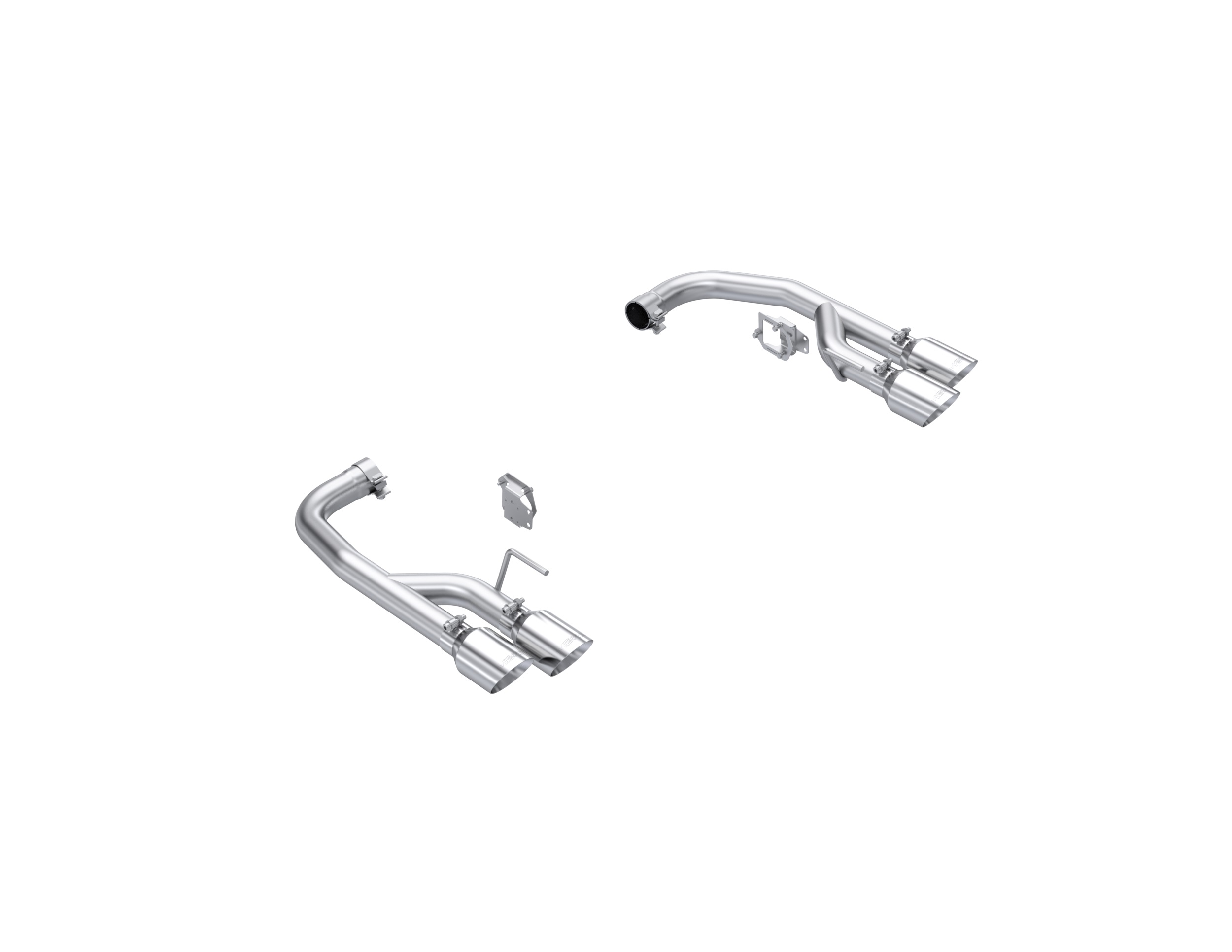 MBRP S7281304 - 24-Up Ford Mustang GT 5.0L Armor Pro T304 Stainless Steel 2.5 Inch Axle-Back Dual Split Rear with Quad Tips Race Profile