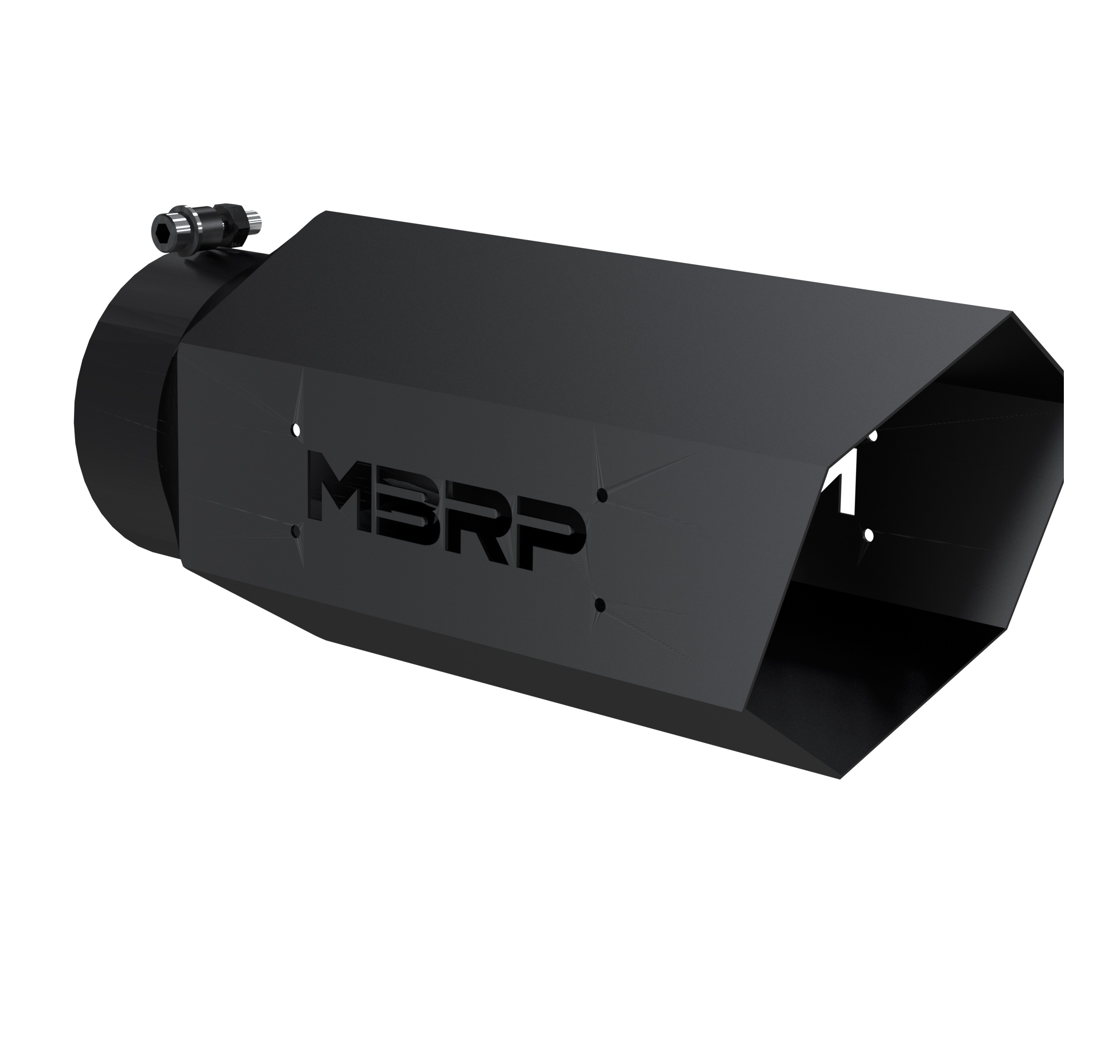 MBRP T5167BLK - Universal 4 Inch Hexagon Shaped 16 Inch Assembled  Armor BLK Exhaust Tip