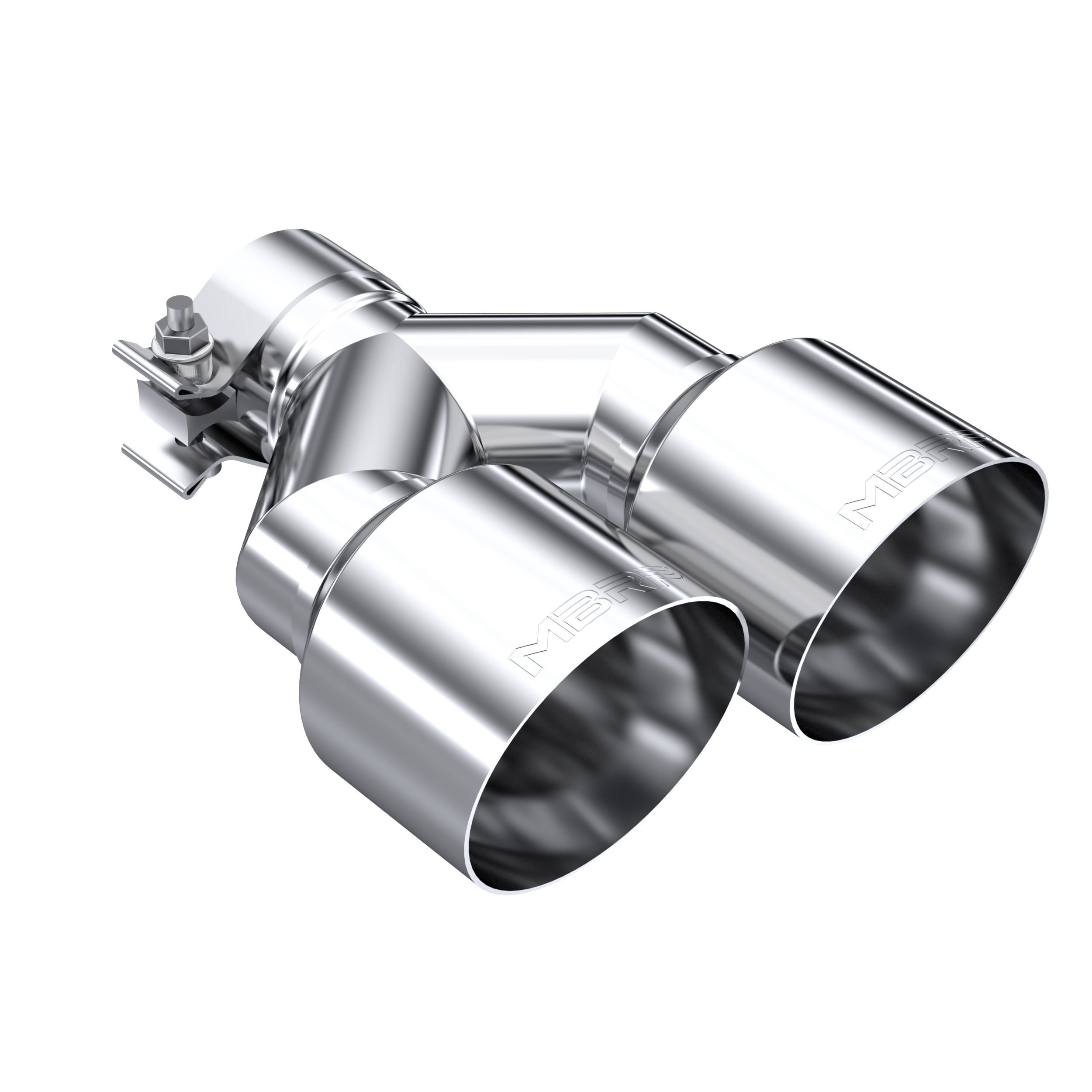 MBRP T5178 - T304 Stainless Steel Tip  2.5 Inch ID Dual 4 Inch OD Out 9.55 Inch Length Single Wall