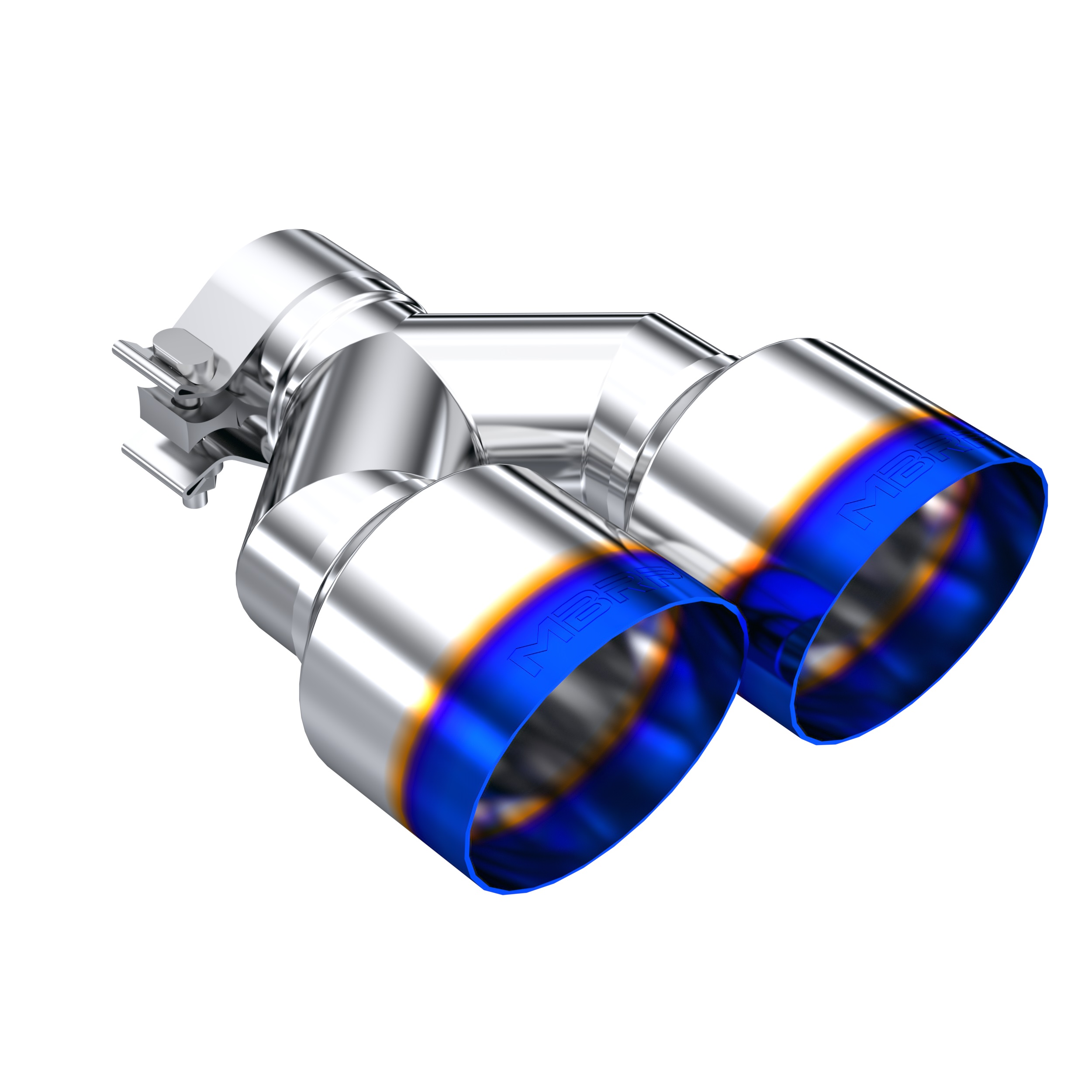 MBRP T5178BE - T304 Stainless Steel Burnt End Tip Pro Series 2.5 Inch ID Dual 4 Inch OD Out 9.55 Inch Length Single Wall