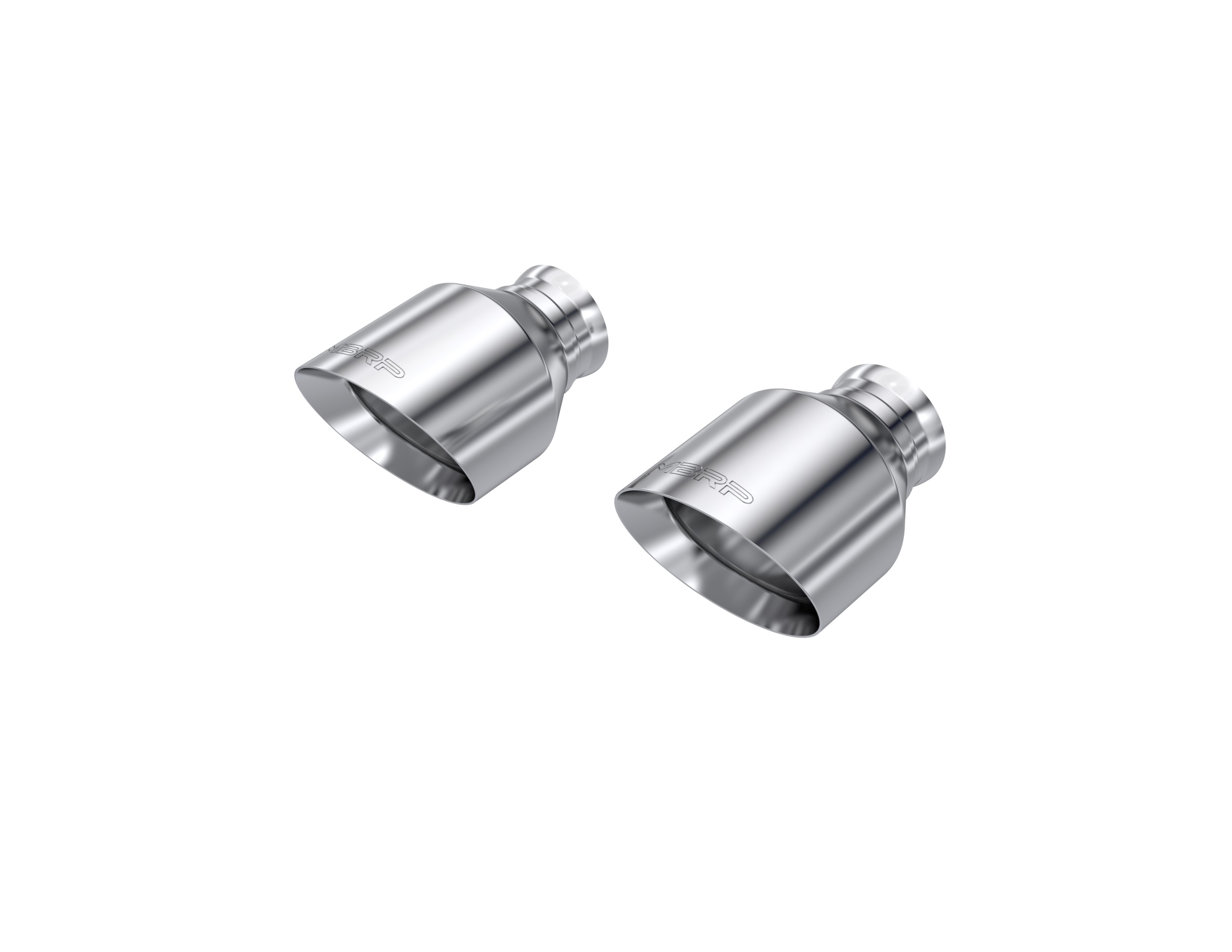 MBRP T5197 - 2015-Up Dodge Durango/Charger T304 Stainless Steel Tips, 5 Inch OD Out, Angle Cut, Sold In Pairs