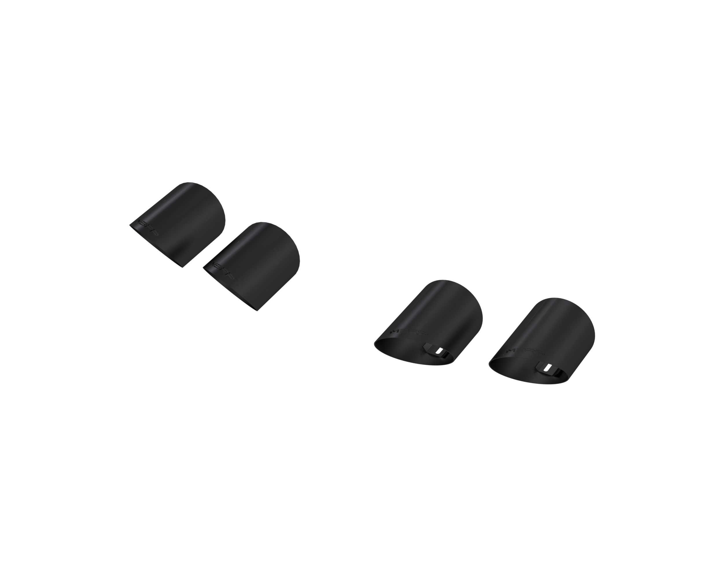 MBRP T5198BLK - Black-Coated 4 Inch Quad Tip Cover Kit for 2015-Up Ford Mustangs with Quad Tips