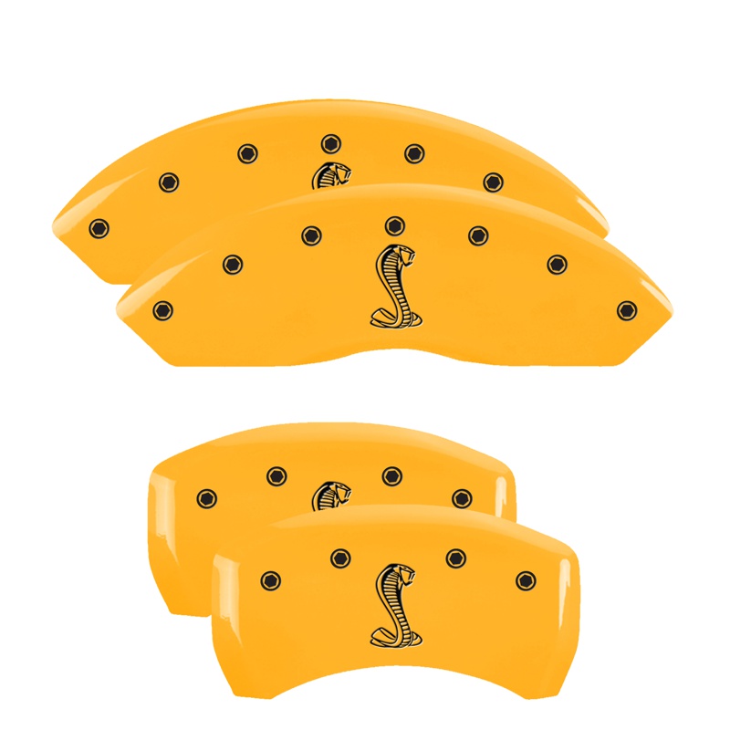 MGP 10197SSNKYL - 4 Caliper Covers Engraved Front & Rear Tiffany Snake Yellow Finish Black Char 2005 Ford Mustang MGP 10197SSNKYL - 4 Caliper Covers Engraved Front & Rear Tiffany Snake Yellow Finish Black Char 2005 Ford Mustang