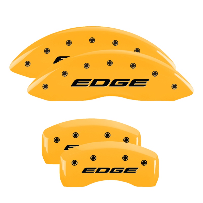 MGP 10242SEDEYL - 4 Caliper Covers Engraved Front & Rear EDGE/2015 Yellow finish black ch MGP 10242SEDEYL - 4 Caliper Covers Engraved Front & Rear EDGE/2015 Yellow finish black ch