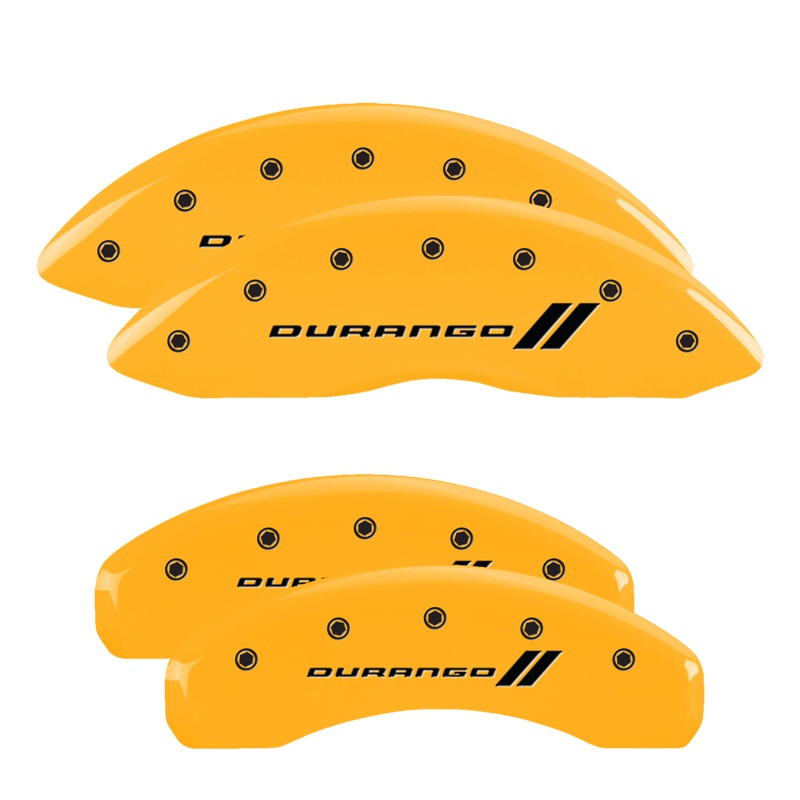 MGP 12134SDGOYL - 4 Caliper Covers Engraved F & R w/ Stripes/Durango Yellow Finish Black Char 2006 Dodge Durango MGP 12134SDGOYL - 4 Caliper Covers Engraved F & R w/ Stripes/Durango Yellow Finish Black Char 2006 Dodge Durango