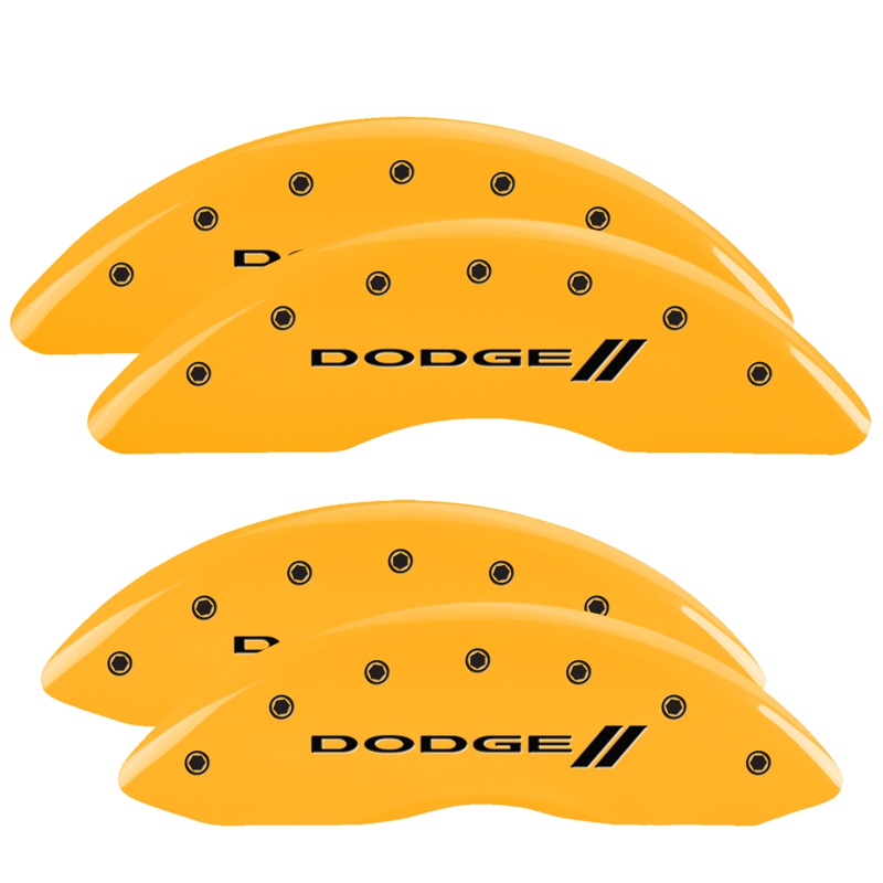 MGP 12124SDD3YL - 4 Caliper Covers Engraved F & R Stripes/Dodge Yellow Finish Black Char 2010 Dodge Ram 3500 MGP 12124SDD3YL - 4 Caliper Covers Engraved F & R Stripes/Dodge Yellow Finish Black Char 2010 Dodge Ram 3500