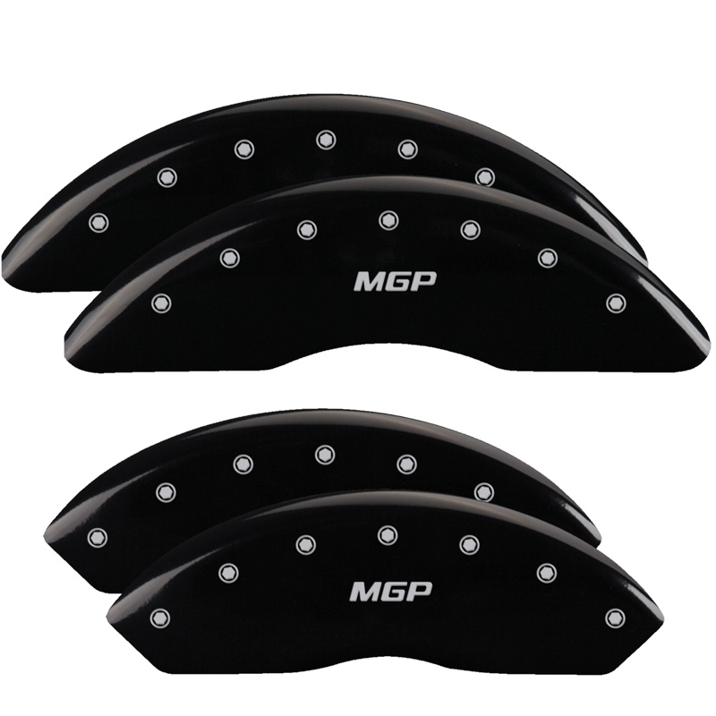 MGP 14008SMGPBK - 4 Caliper Covers Engraved Front & Rear Black finish silver ch MGP 14008SMGPBK - 4 Caliper Covers Engraved Front & Rear Black finish silver ch