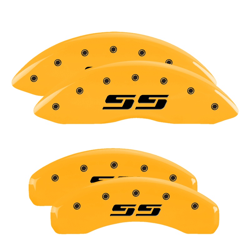 MGP 14002SSS3YL - 4 Caliper Covers Engraved Front & Rear Silverado SS Yellow Finish Black Char 2001 Chevy Tahoe MGP 14002SSS3YL - 4 Caliper Covers Engraved Front & Rear Silverado SS Yellow Finish Black Char 2001 Chevy Tahoe
