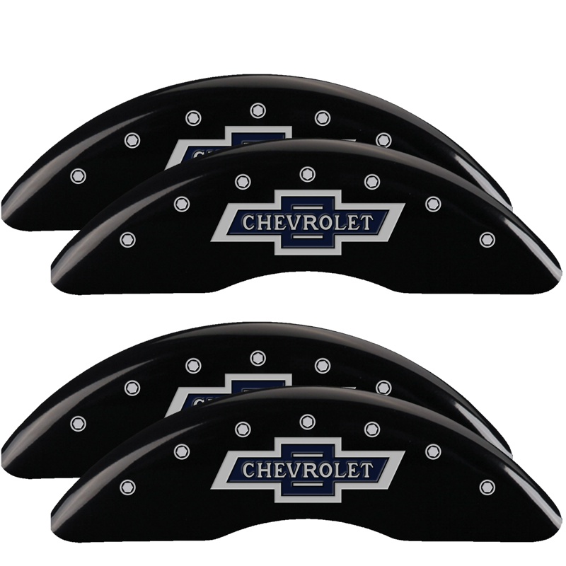 MGP 14173SBANBK - 4 Caliper Covers Engraved F & R 100th Anniv Black Finish Silver Char 2019 Chevy Silverado 3500HD MGP 14173SBANBK - 4 Caliper Covers Engraved F & R 100th Anniv Black Finish Silver Char 2019 Chevy Silverado 3500HD