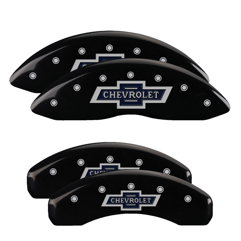 MGP 14252SBANBK - 4 Caliper Covers Engraved F & R 100th Anniv Black Finish Silver Char 2019 Chevy Silverado 1500 MGP 14252SBANBK - 4 Caliper Covers Engraved F & R 100th Anniv Black Finish Silver Char 2019 Chevy Silverado 1500