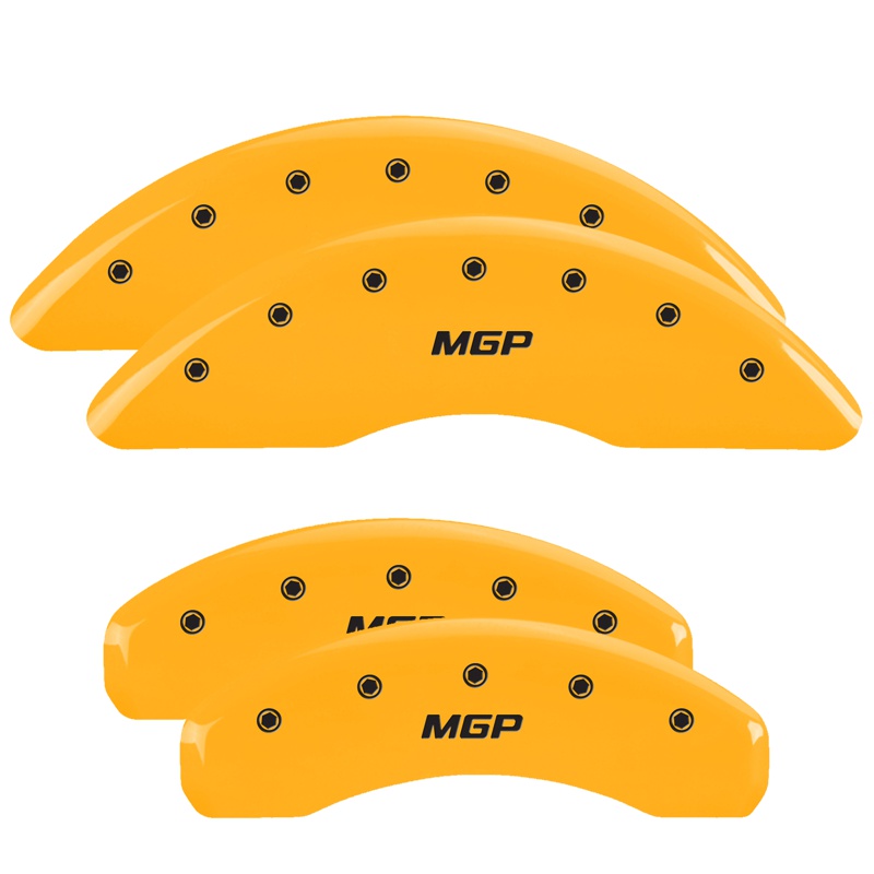 MGP 15224SMGPYL - 4 Caliper Covers Engraved Front & Rear Yellow finish black ch MGP 15224SMGPYL - 4 Caliper Covers Engraved Front & Rear Yellow finish black ch