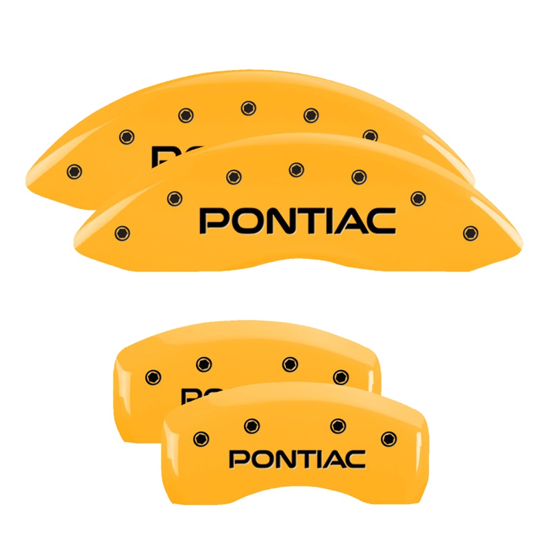 MGP 18031SPOPYL - 4 Caliper Covers Engraved Front & Rear Pontiac Yellow Finish Black Char 2004 Pontiac Bonneville MGP 18031SPOPYL - 4 Caliper Covers Engraved Front & Rear Pontiac Yellow Finish Black Char 2004 Pontiac Bonneville
