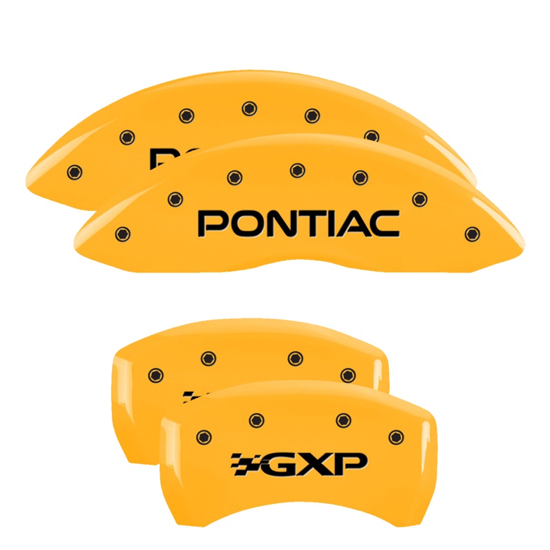 MGP 18011SPXPYL - 4 Caliper Covers Engraved Front Pontiac Rear Gxp Yellow Finish Black Char 2008 Pontiac G8 MGP 18011SPXPYL - 4 Caliper Covers Engraved Front Pontiac Rear Gxp Yellow Finish Black Char 2008 Pontiac G8