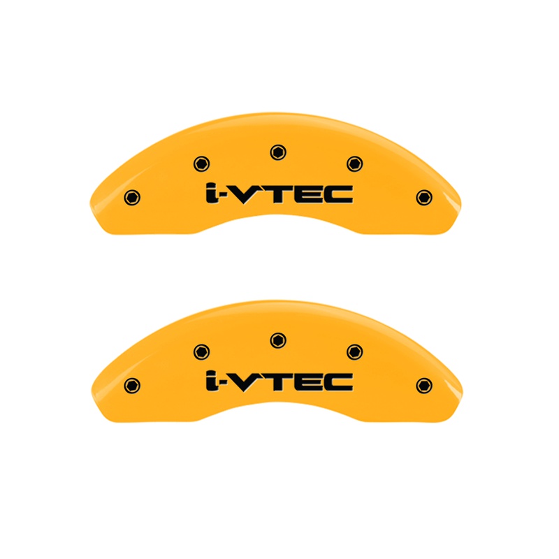 MGP 20143FIVTYL - 2 Caliper Covers Engraved Front I-Vtec Yellow Finish Black Characters 2009 Honda Civic