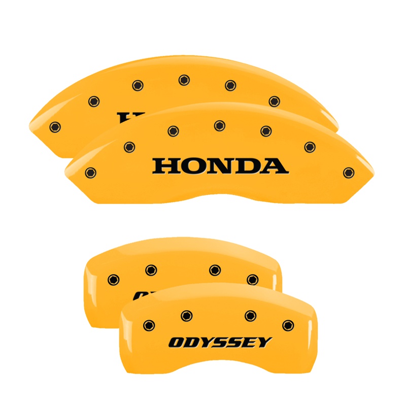 MGP 20203SODSYL - 4 Caliper Covers Engraved Front Honda Engraved Rear Odyssey Yellow finish black ch MGP 20203SODSYL - 4 Caliper Covers Engraved Front Honda Engraved Rear Odyssey Yellow finish black ch