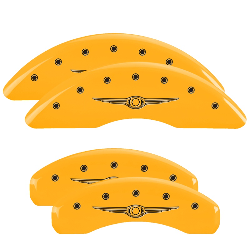 MGP 32002SCW1YL - 4 Caliper Covers Engraved F & R Chrysler Wing Yellow Finish Black Char 2004 Chrysler Pacifica MGP 32002SCW1YL - 4 Caliper Covers Engraved F & R Chrysler Wing Yellow Finish Black Char 2004 Chrysler Pacifica