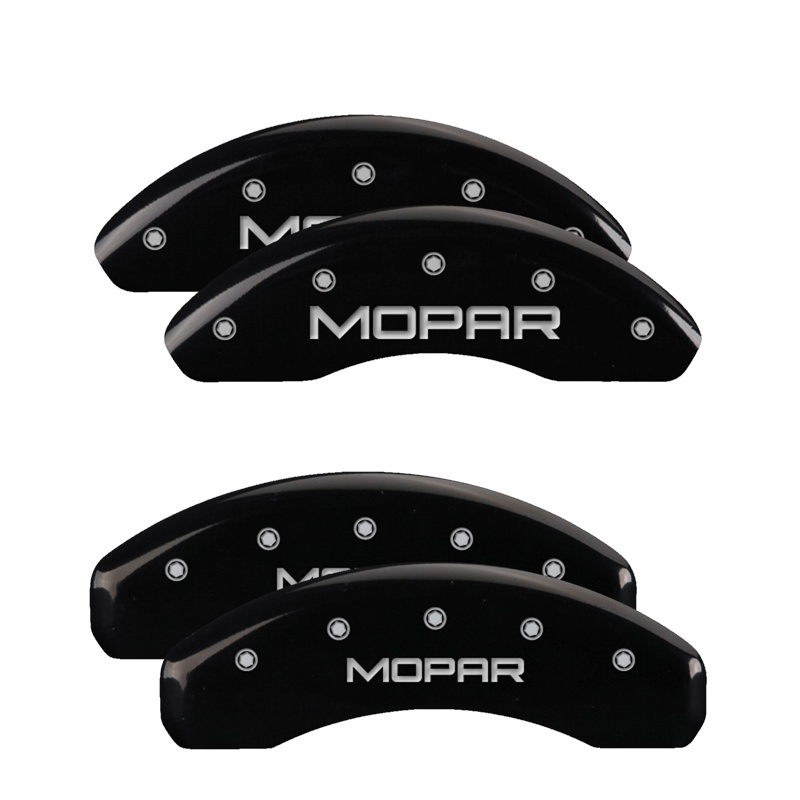 MGP 32014SMOPBK - 4 Caliper Covers Engraved Front & Rear MOPAR Black finish silver ch MGP 32014SMOPBK - 4 Caliper Covers Engraved Front & Rear MOPAR Black finish silver ch