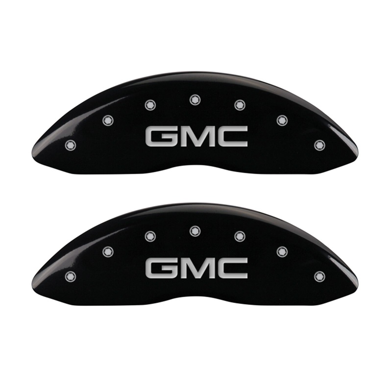 MGP 34213FGMCBK - 2 Caliper Covers Engraved Front GMC Black Finish Silver Characters 2008 GMC Canyon