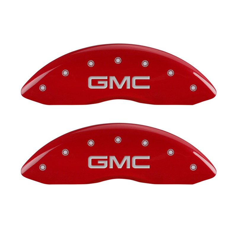 MGP 34213FGMCRD - 2 Caliper Covers Engraved Front GMC Red Finish Silver Characters 2008 GMC Canyon