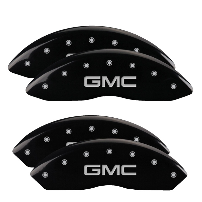 MGP 34211SGMCBK - 4 Caliper Covers Engraved Front & Rear GMC Black Finish Silver Char 2009 GMC Savana 2500 MGP 34211SGMCBK - 4 Caliper Covers Engraved Front & Rear GMC Black Finish Silver Char 2009 GMC Savana 2500