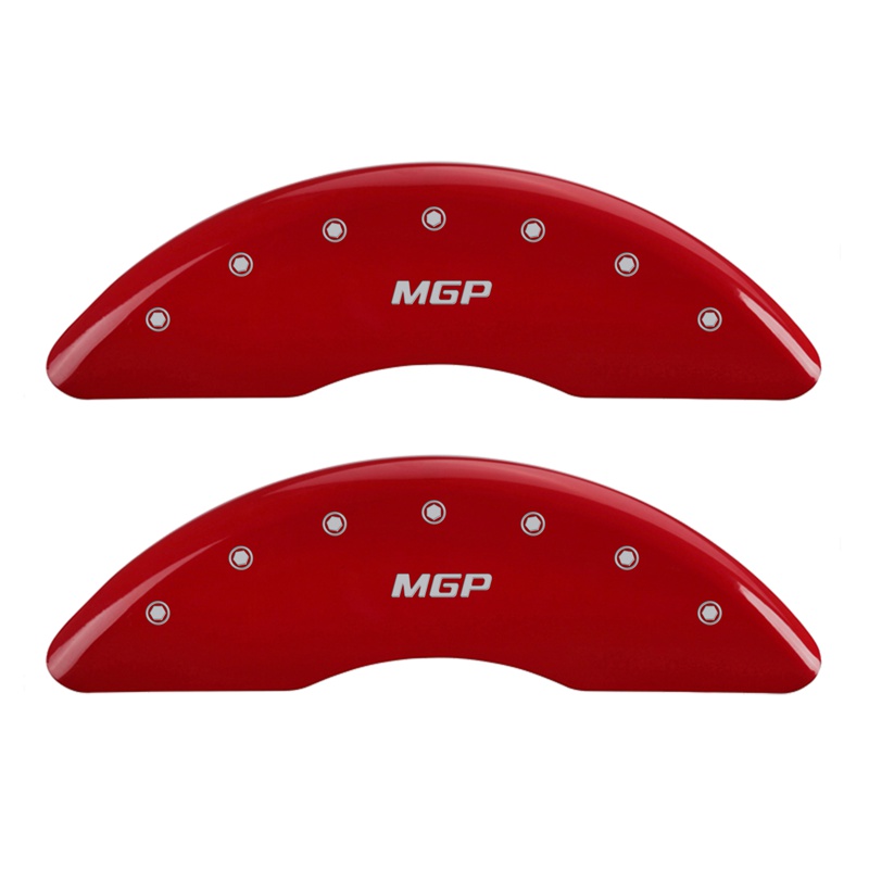MGP 34213FMGPRD - 2 Caliper Covers Engraved Front  Red Finish Silver Characters 2007 GMC Canyon
