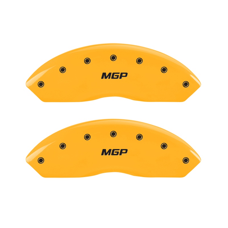 MGP 34012FMGPYL - 2 Caliper Covers Engraved Front  Yellow Finish Black Characters 1997 GMC Yukon