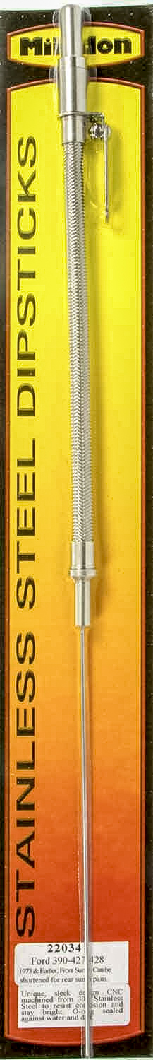 Milodon 22034 - S/S Oil Dipstick - Ford FE