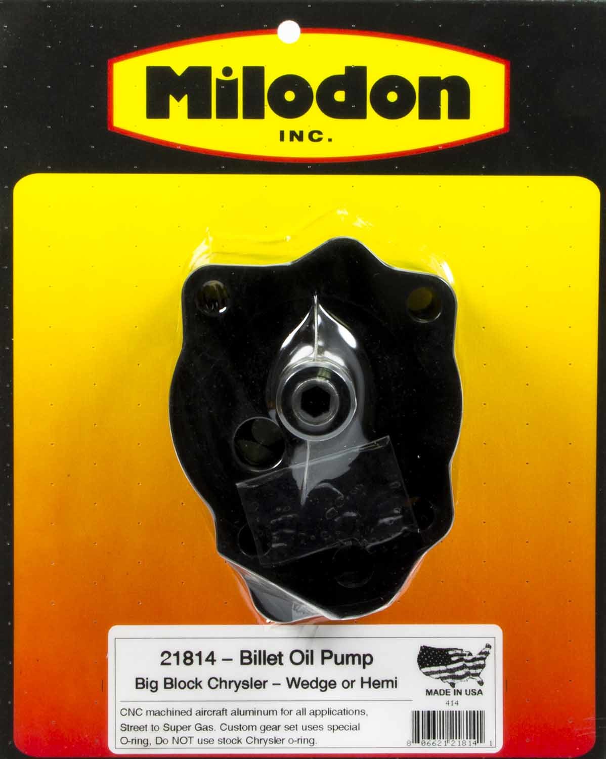 Milodon 21814 - Billet Aluminum H/V Oil Pump - BBM Milodon 21814 - Billet Aluminum H/V Oil Pump - BBM