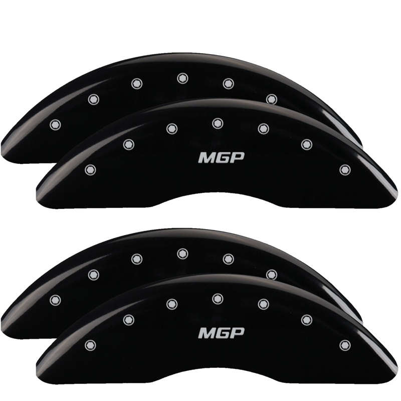 MGP 34219SMGPBK - Set of 4 caliper covers, Engraved Front and Rear: , Black powder coat finish