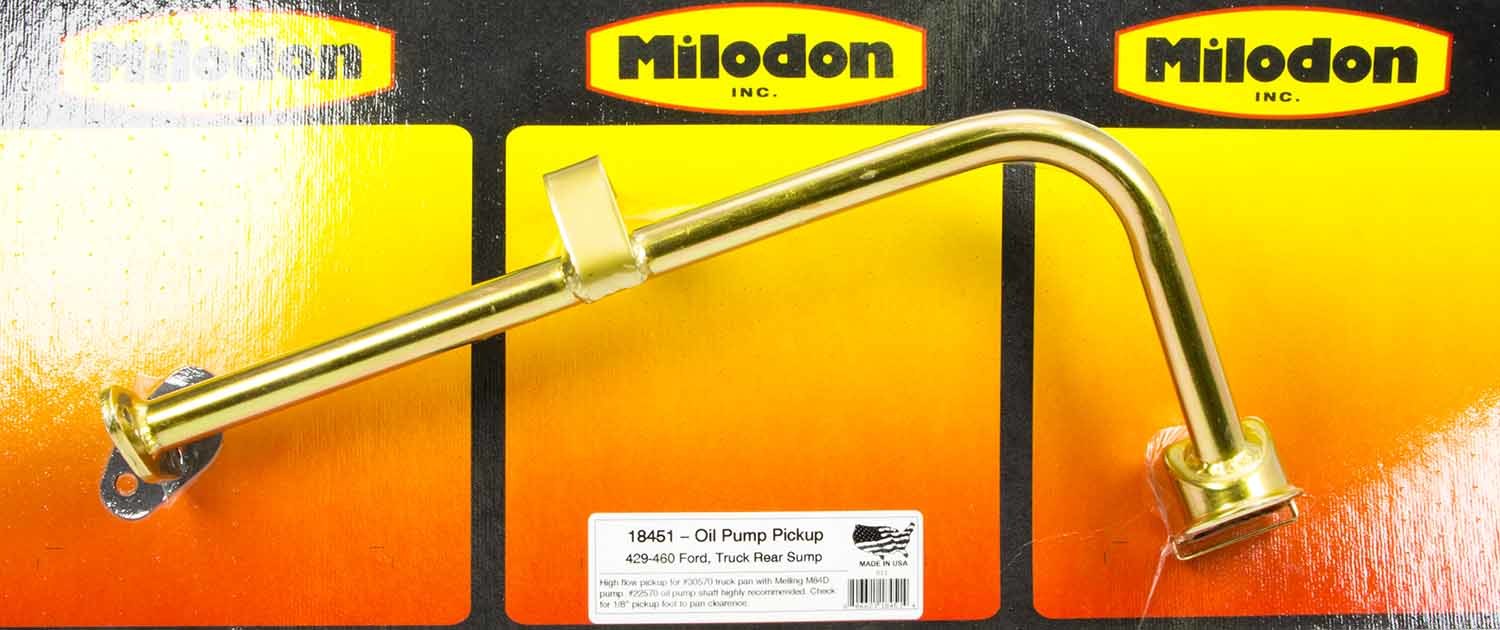 Milodon 18451 - Oil Pump Pickup - Off-Road - Bolt-On - 10-3/4 in Deep Pan - Big Block Ford - Each Milodon 18451 - Oil Pump Pickup - Off-Road - Bolt-On - 10-3/4 in Deep Pan - Big Block Ford - Each