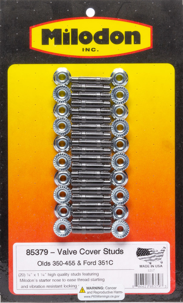 Milodon 85379 - Valve Cover Stud Kit - Olds V8 & Ford 351C
