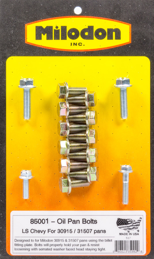 Milodon 85001 - Oil Pan Bolt Kit - GM LS Series