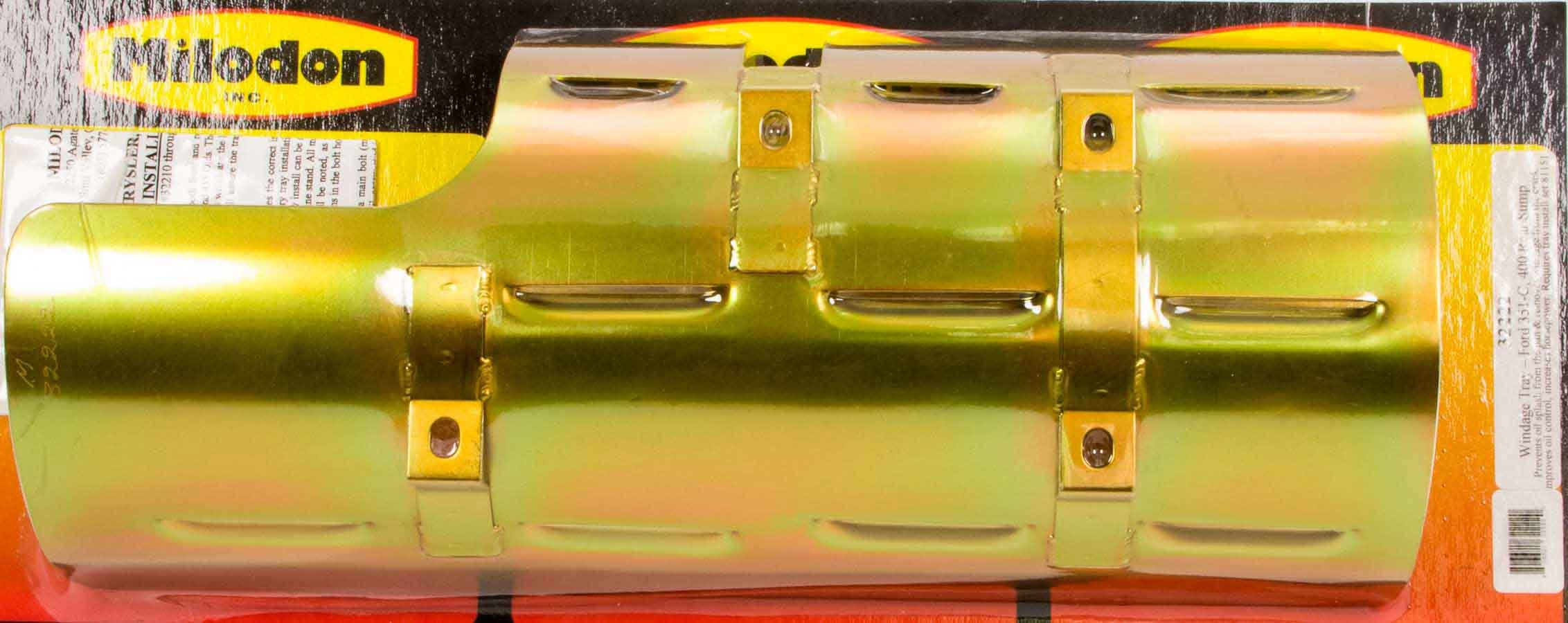 Milodon 32222 - Ford Rear Sump Windage Tray - 351C
