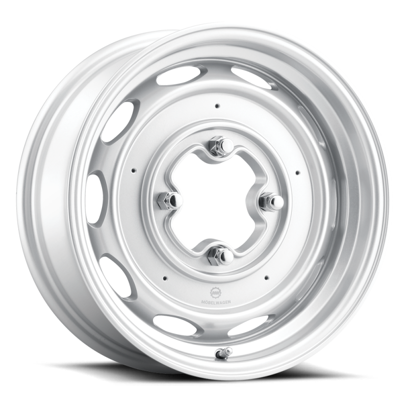 Mobelwagen MW-430S-55530+20X - MW-430S Interceptor 15x5.5in / 4x130 BP / 20mm Offset / 85.85mm Bore - Silver Wheel