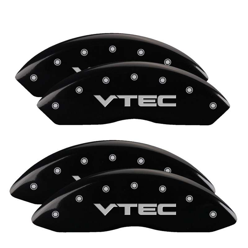 MGP 39015SVTCBK - 4 Caliper Covers Engraved Front & Rear Vtech Black finish silver ch MGP 39015SVTCBK - 4 Caliper Covers Engraved Front & Rear Vtech Black finish silver ch
