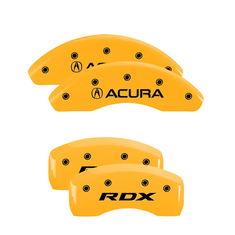 MGP 39024SRDXYL - 4 Caliper Covers Engraved Front Acura Rear TLX Yellow Finish Black Char 2019 Acura RDX MGP 39024SRDXYL - 4 Caliper Covers Engraved Front Acura Rear TLX Yellow Finish Black Char 2019 Acura RDX