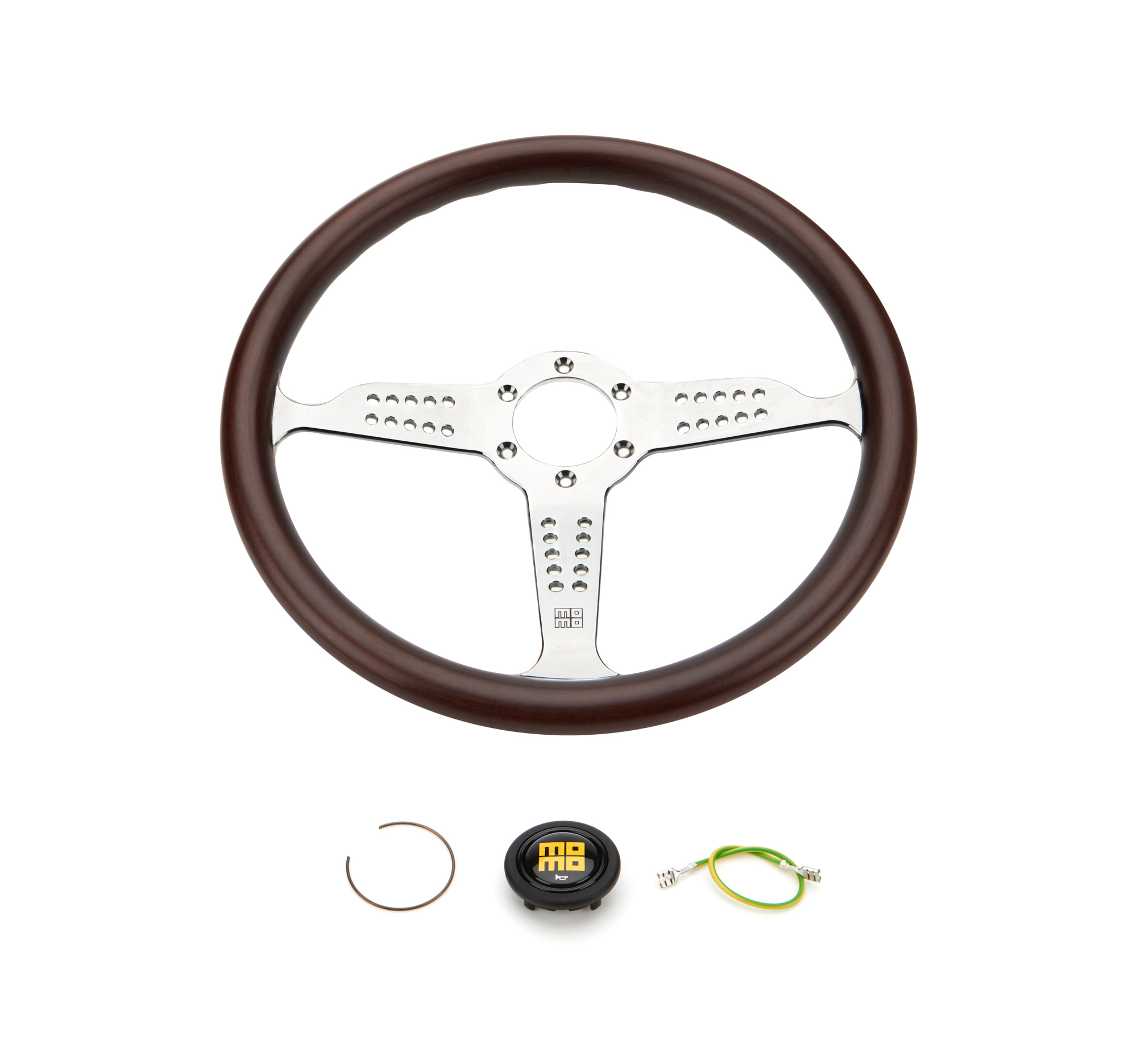 MOMO GRA35WD0P - Super Grand Prix Steering Wheel 350 mm - Mahogany Wood/Pol Spokes