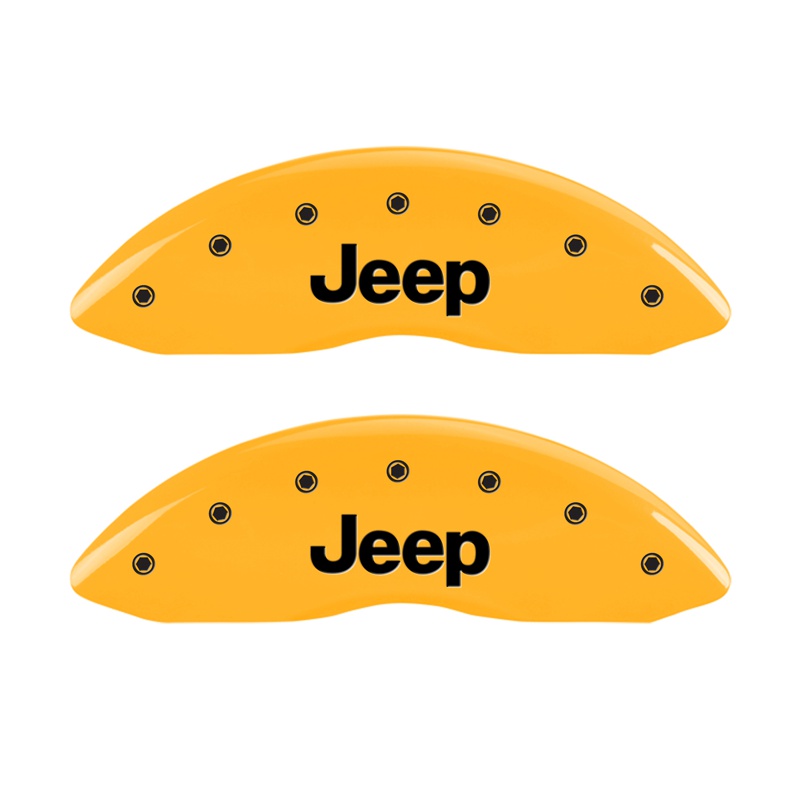MGP 42011FJEPYL - Front set 2 Caliper Covers Engraved Front JEEP Yellow finish black ch MGP 42011FJEPYL - Front set 2 Caliper Covers Engraved Front JEEP Yellow finish black ch