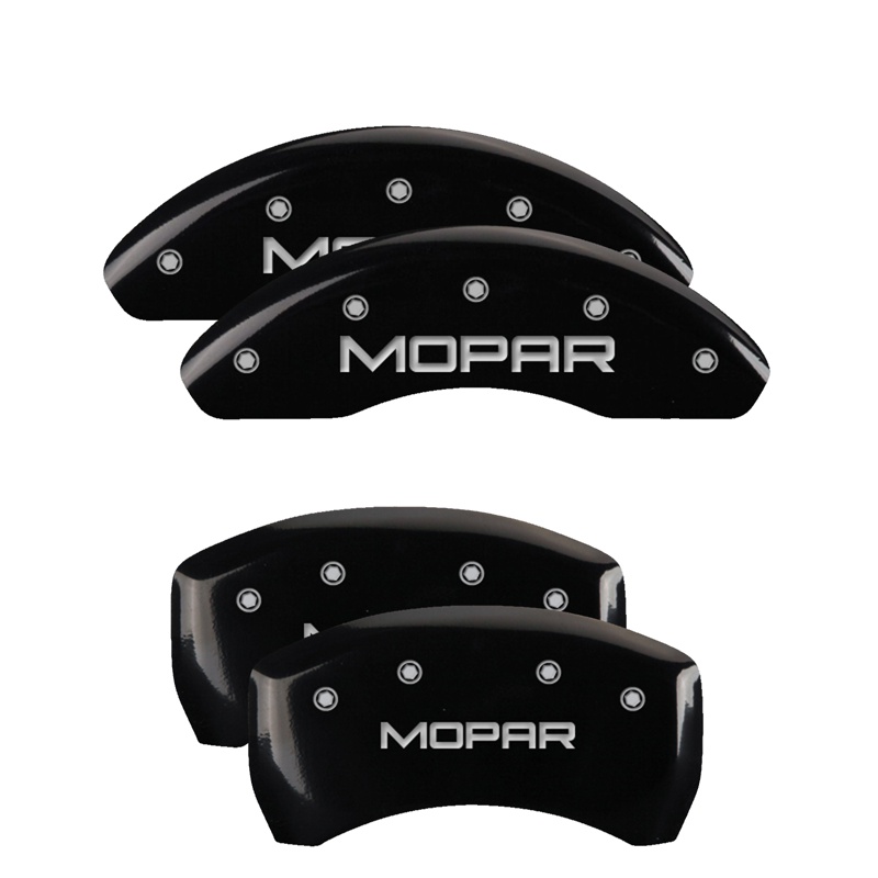 MGP 42016SMOPBK - 4 Caliper Covers Engraved Front & Rear MOPAR Black finish silver ch MGP 42016SMOPBK - 4 Caliper Covers Engraved Front & Rear MOPAR Black finish silver ch