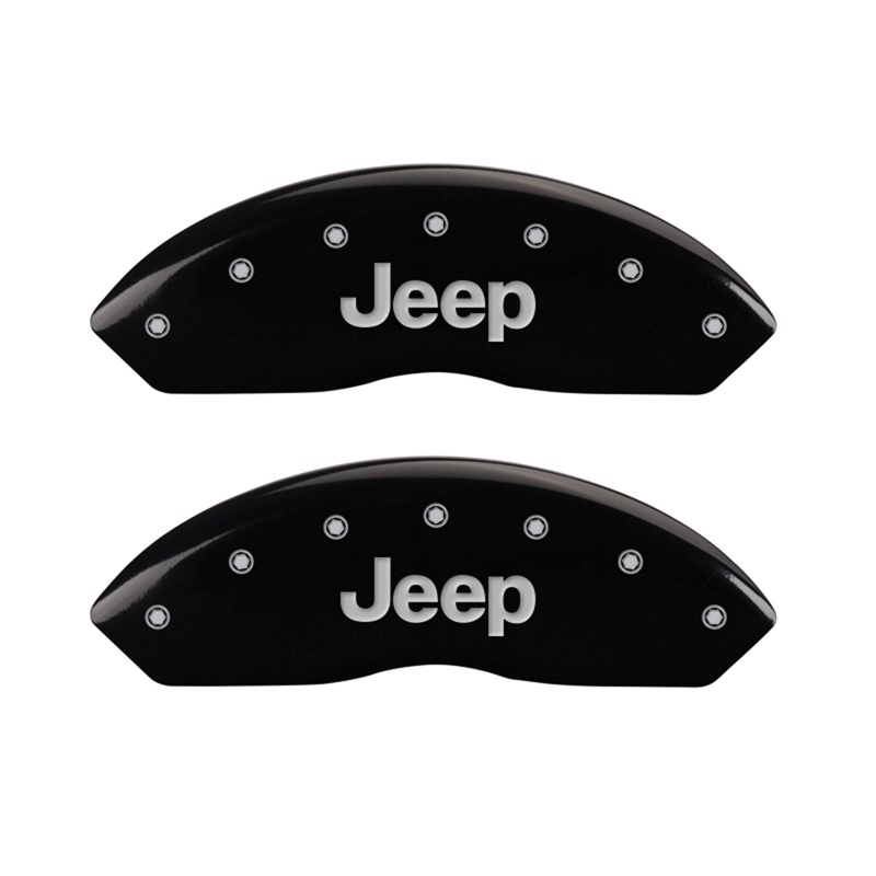MGP 42009FJEPBK - Front set 2 Caliper Covers Engraved Front JEEP Black finish silver ch MGP 42009FJEPBK - Front set 2 Caliper Covers Engraved Front JEEP Black finish silver ch
