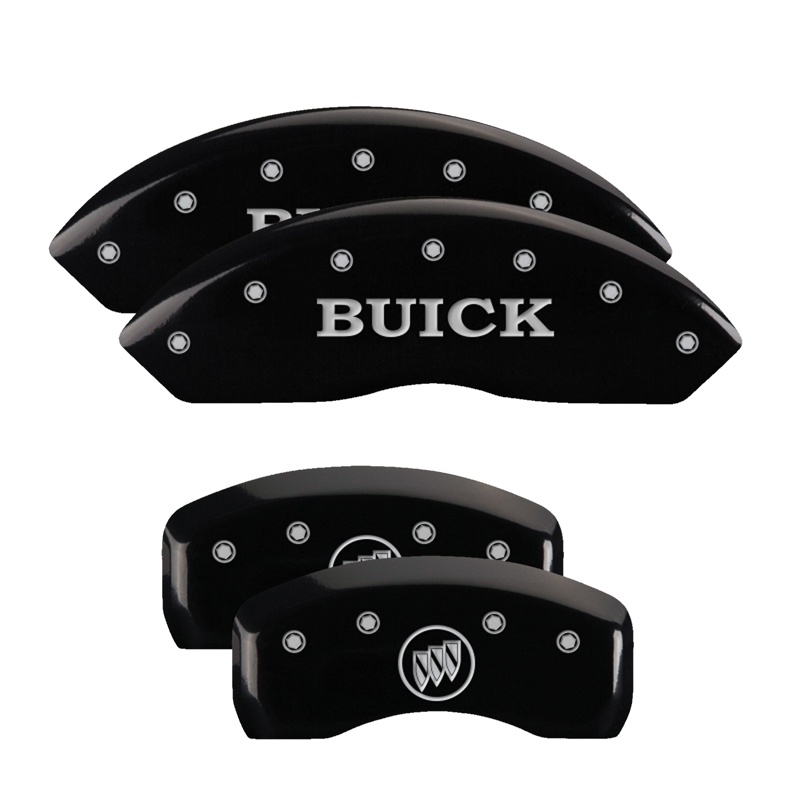 MGP 49011SBSHBK - 4 Caliper Covers Engraved Front Buick Rear Black Finish Silver Char 2017 Buick Envision MGP 49011SBSHBK - 4 Caliper Covers Engraved Front Buick Rear Black Finish Silver Char 2017 Buick Envision