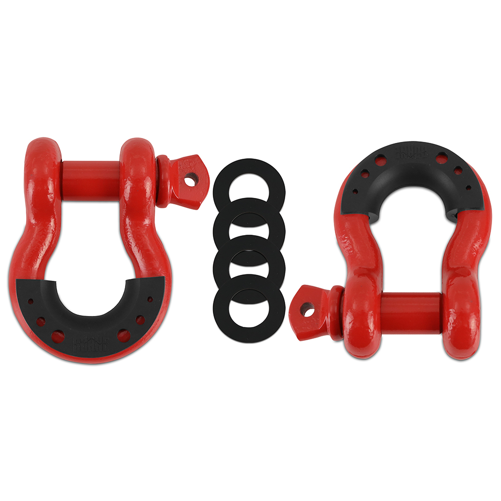 Mishimoto BNDR-RD - 3/4" Steel D-Ring Shackle Set, 2 Pieces, Red Mishimoto BNDR-RD - 3/4" Steel D-Ring Shackle Set, 2 Pieces, Red