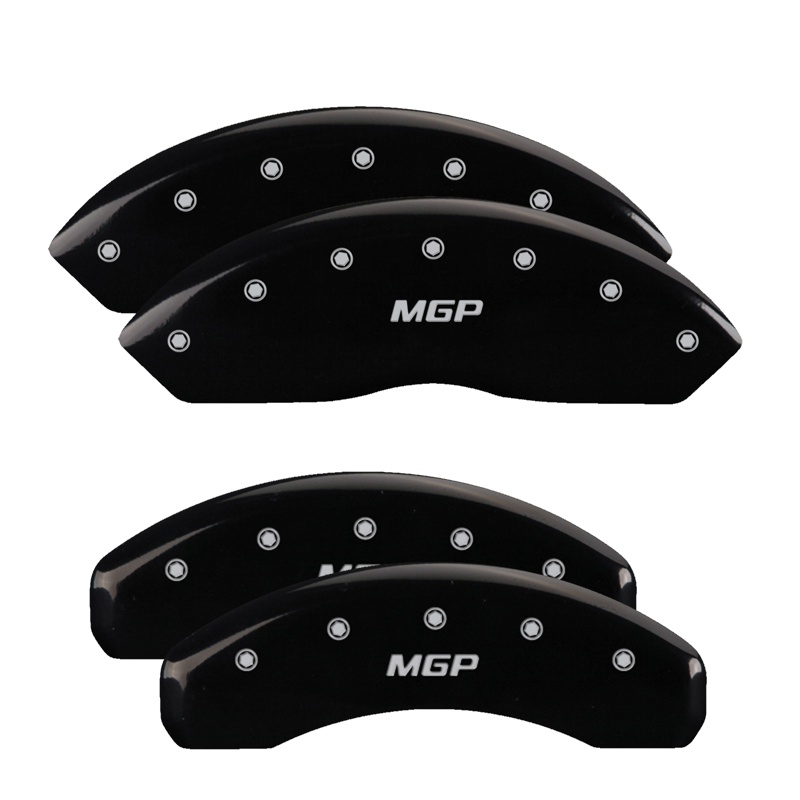 MGP 52003SMGPBK - 4 Caliper Covers Engraved Front & Rear Black finish silver ch MGP 52003SMGPBK - 4 Caliper Covers Engraved Front & Rear Black finish silver ch