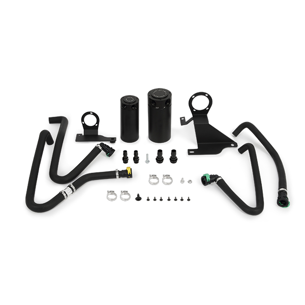 Mishimoto MMBCC-F35T-11SBE - 11-14 Ford F-150 EcoBoost 3.5L Baffled Oil Catch Can Kit - Black Mishimoto MMBCC-F35T-11SBE - 11-14 Ford F-150 EcoBoost 3.5L Baffled Oil Catch Can Kit - Black