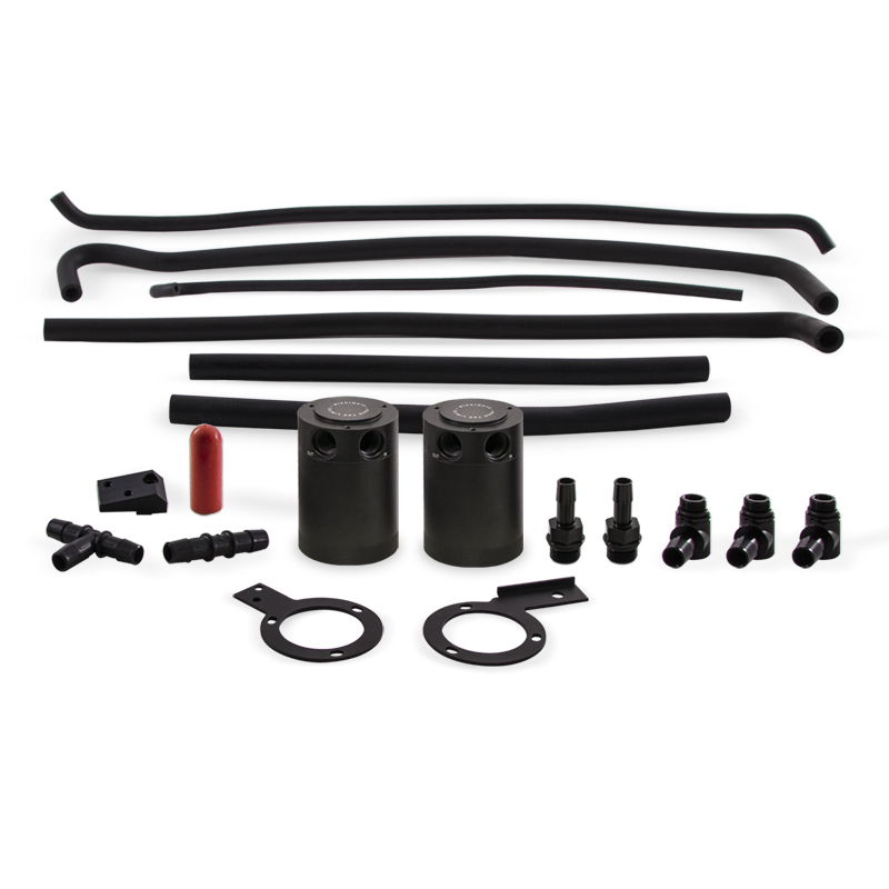 Mishimoto MMBCC-STI-08SBE - 08-14 Subaru STI Baffled Oil Catch Can Kit - Black
