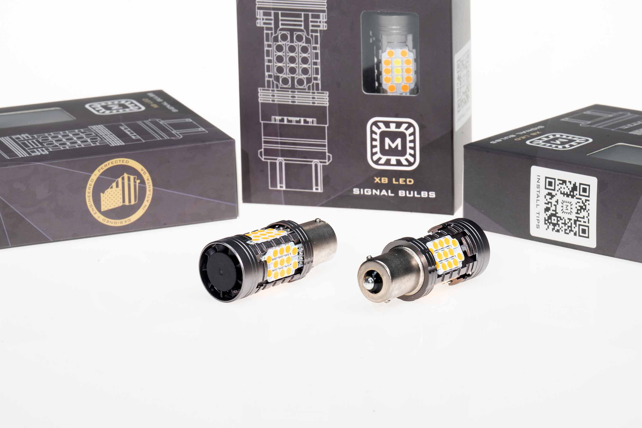 Morimoto LED399 - 1156: XB LED Bulbs (Amber / Set)