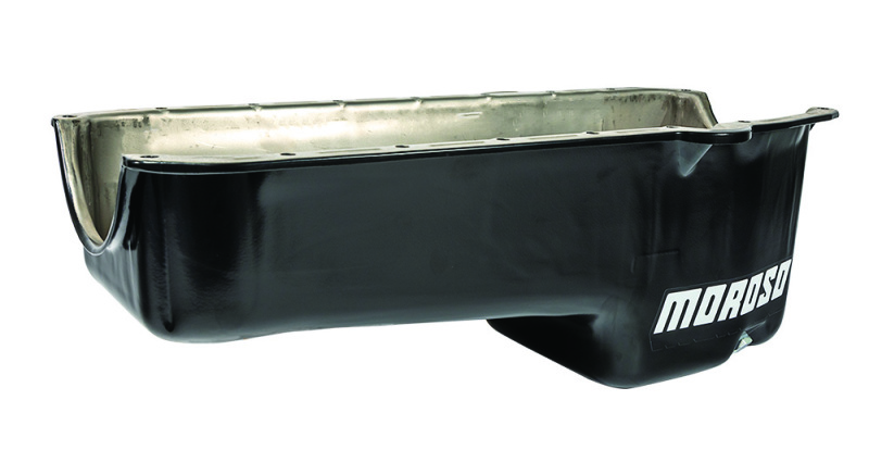 Moroso 20170 - Pre-80 Chevrolet Small Block (w/Driver Side Dipstick) Wet Sump 5qt 7.5in Steel Oil Pan - Blk Moroso 20170 - Pre-80 Chevrolet Small Block (w/Driver Side Dipstick) Wet Sump 5qt 7.5in Steel Oil Pan - Blk